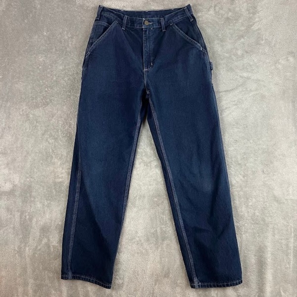 Carhartt Dungaree Fit Jeans Mens 32 x 32 Dark Wash Workwear Carpenter Utility